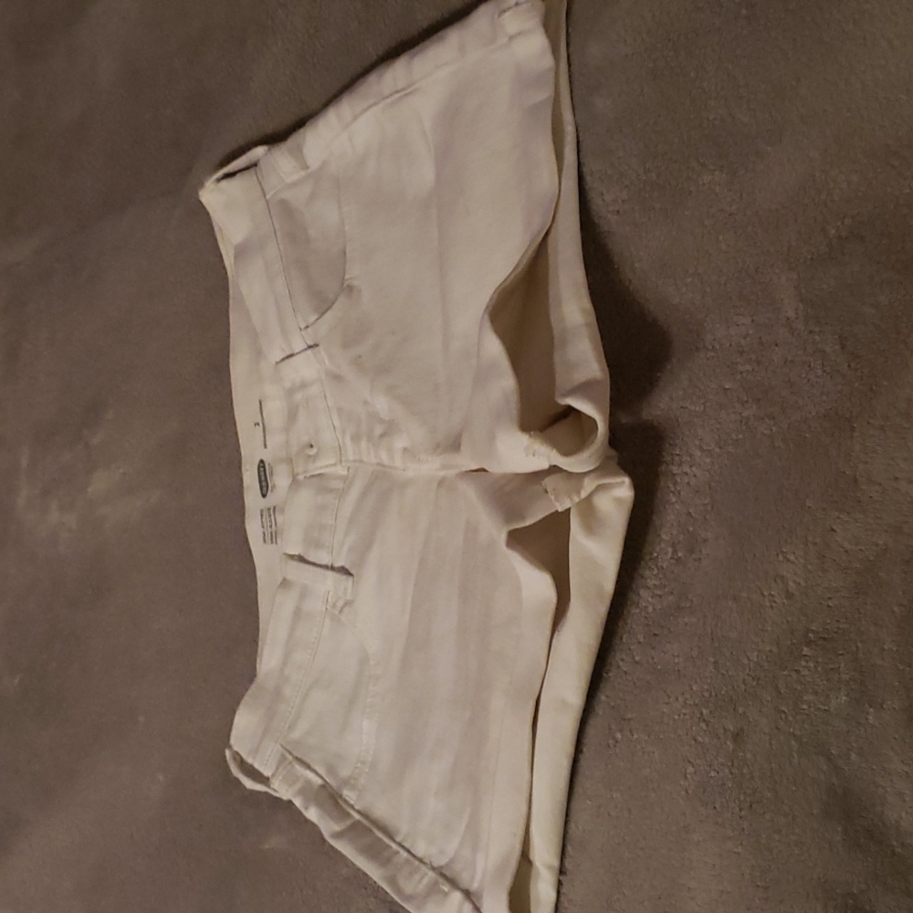 White jean shorts